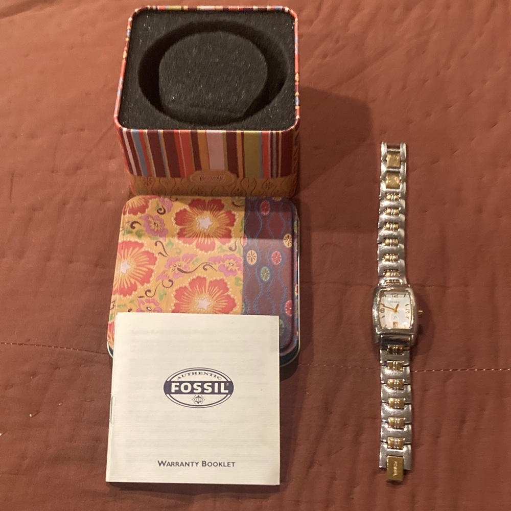 Silver and gold Fossil Stainless steel watch